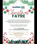 HealthWatch Wirral Christmas Fayre for Carers